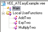 Screenshot of VEE Project Navigator